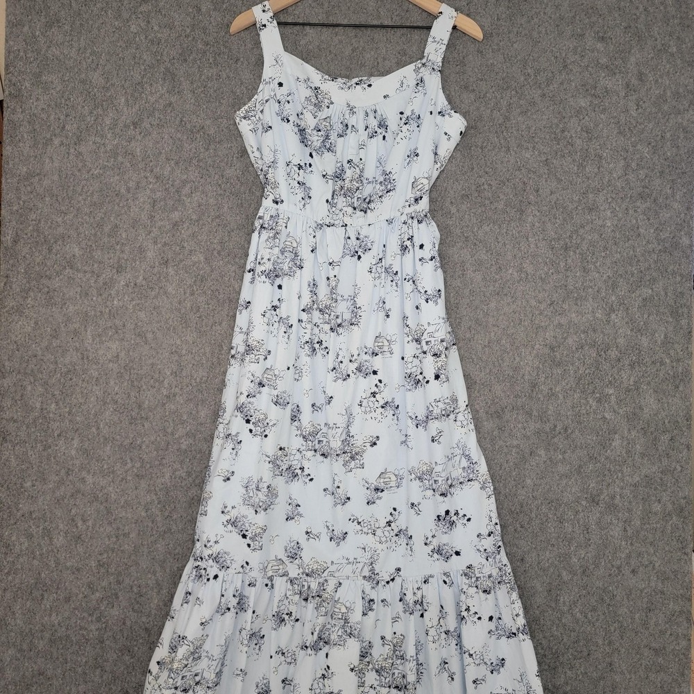 Gal Meets Glam Dress Womens 12 Maxi Sleeveless‎ Belted Lula Cottagecore Toile - Picture 4 of 14